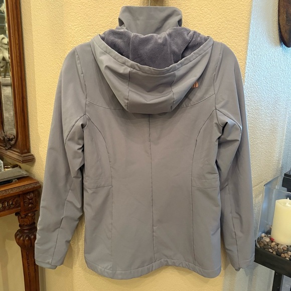 The North Face Women Light Lilac Windwall Fleece Lined Hoodie Jacket Size Small - Picture 6 of 11